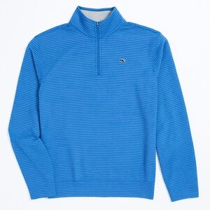 Vineyard Vines Blue Textured Quarter-Zip